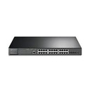 SWITCH TP-LINK TL-SG3428XMP 24 PUERTOS GIGABIT POE ADMINISTRABLE CON 4 RANURAS 10G SFP 1 RJ45 CONSOLA Y 1 MICRO-USB CONSOLA L2 JETSTREAM PARA RACK 19 PULGADAS