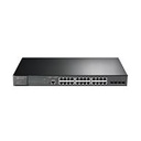 SWITCH TP-LINK TL-SG3428MP 24 PUERTOS RJ45 GIGABIT 10/100/1000 MBPS POE ADMINISTRABLE CON 4 RANURAS SFP 1 RJ45 CONSOLA Y 1 MICRO-USB CONSOLA JETSTREAM PARA RACK 19 PULGADAS