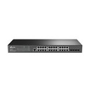 SWITCH TP-LINK TL-SG3428 24 PUERTOS RJ45 GIGABIT 10/100/1000 ADMINISTRABLE CON 4 RANURAS SFP GIGABIT L2 JETSTREAM 1 RJ45 CONSOLA Y 1 MICRO-USB PARA RACK 19 PULGADAS