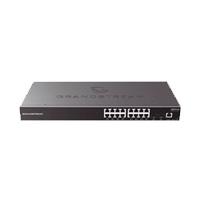 SWITCH POE GRANDSTREAM GWN7802P /GIGABIT POE+ ADMINISTRABLE / 16 PUERTOS 10/100/1000 MBPS + 4 PUERTOS SFP UPLINK / HASTA 240W / COMPATIBLE CON GWN CLOUD