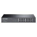 SWITCH | TP-LINK | TL-SG1016D | 16 PUERTOS | RJ45 GIGABIT 10/100/1000 MBPS | NO ADMINISTRABLE | PARA ESCRITORIO O RACK DE 13 PULGADAS