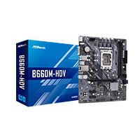 MB ASROCK B660M HDV/ 14 13 12 VA GEN INTEL CORE (LGA1700) / DDR4 5066MHZ /HDMI, DISPLAYPORNT D.SUB/4 SATA3/1 HYPER M.2/1 ULTRA M.2/6 USB 3.2/5 USB 2.0