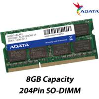 Memoria ADATA SODIMM DDR3L 8GB PC3L-12800 1600MHZ CL11 204pin 1.35v Laptop/AIO/Mini PCs