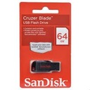 MEMORIA SANDISK 64GB USB 2.0 CRUZER BLADE Z50 NEGRO C/ROJO SDCZ50-064G-B35