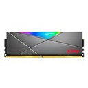 Memoria Adata UDIMM DDR4 8GB, PC4-25600, 3200MHz CL16, 1.35V, XPG Spectrix D50 RGB Gris con Disipador, PC/Gamer/Alto Rendimiento (AX4U32008G16A-ST50)