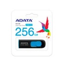 MEMORIA ADATA 256GB USB 3.2 UV128 RETRACTIL NEGRO AZUL (AUV128-256G-RBE)