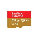 MEMORIA SANDISK MICRO SDXC 512GB EXTREME 190MB/S 4K CLASE 10 A2 V30 C/ADAPTADOR SDSQXAV-512G-GN6MA