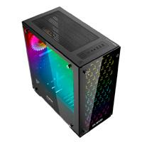 GABINETE GAMER BALAMRUSH TALOS / MICRO TORRE / MICRO ATX, MINI ITX / VENTILADOR RGB / PANEL CRISTAL TEMPLADO, METAL / NEGRO / BR-922968
