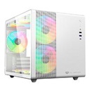 GABINETE GAMER BALAM RUSH TANK MINI GI930 / MINI ATX / MINI ATX - MINI ITX / PANEL CRISTAL TEMPLADO / BAHIA 3X SSD - 2X HDD / VENTILADOR RGB / MALLA METALICA / METAL / BLANCO / BR-936040