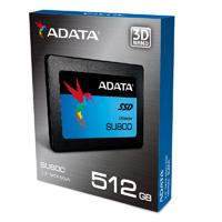 Unidad de estado sólido SSD interno 512GB ADATA SU800, 2.5 SATA3, lect. 560 MB/s, escrit. 520 MB/s, 7mm, PC, laptop, mini PC, alto rendimiento, 3D NAND