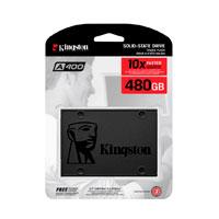 UNIDAD DE ESTADO SOLIDO INTERNO 480GB KINGSTON A400 2.5 SATA3 LECT.500 ESCRIT.450 MBS 7MM PC LAPTOP MINI PC SA400S37/480G