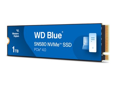 UNIDAD DE ESTADO SOLIDO SSD INTERNO WD BLUE SN580 1TB M.2 2280 NVME PCIE GEN4 LECT.4150MBS ESCRIT.4150MBS TBW600 PC LAPTOP MINIPC WDS100T3B0E