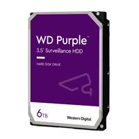 Disco Duro Interno WD Purple 6TB, 3.5", Escritorio, SATA3, 6Gb/s, 128MB, 24x7, DVR, NVR, 1-16 Bahías, 1-64 Cámaras, WD64PURZ