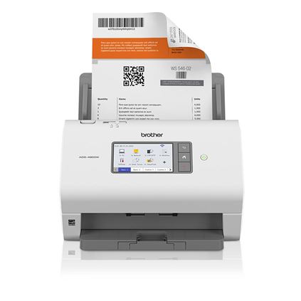 ESCANER BROTHER ADS4900W DE ESCRITORIO DOBLE CARA, 60PPM, PANTALLA TACTIL DE 4.3 PULGADAS, CONECTIVIDAD INALAMBRICA, ETHERNET Y USB 3.0