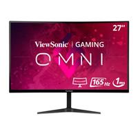 Monitor ViewSonic Entretenimiento y Juegos, VX2718-2KPC-MHD, 27 pulgadas, Curvo 1500R, 2560 x 1440, WQHD, 165Hz Actualización, 1 ms Tiempo de Respuesta, Adaptive-Sync, Altavoces Integrados, HDMI, Display Port