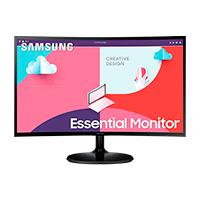 Monitor LED Samsung 27 pulgadas, Essential, Curvo, FHD, 75 Hz, Panel VA, HDMI, VGA, 1800R, 4ms