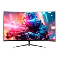 Monitor Gamer Balam Rush Ultra Earth II MGX27C, 27 pulgadas, Curvo, 165 Hz, Full HD, 1 ms, Joystick de Navegación, HDMI, DP, USB C, Audio, DC, Flicker Free, FreeSync, Negro, BR-938273