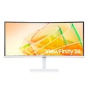 Monitor LED Samsung 34 pulgadas, Widescreen, WQHD 3,440 x 1,440, HDMI 1, D. Port 1, 100Hz, 5ms, Blanco, Bocinas, Curvo, 1000R, Thunderbolt, USB-C