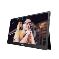 Monitor Portátil LED AOC 16T3E, Color Negro, Panel IPS 15.6, USB-C, Aspecto 16:9, Tiempo de Respuesta 4ms, VESA 50x50 mm, Resolución 1920 x 1080, 60 Hz, Contraste 700:1, Brillo 250 cd/m2