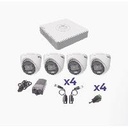KIT COLORVU HIKVISION KH1080PL4EC TURBOHD 1080PLITE / DVR 4 CANALES / 4 CAMARAS EYEBALL EXTERIOR / TRANSCEPTORES / CONECTORES / FUENTE DE PODER PROFESIONAL