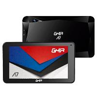 Tablet Ghia A7 WiFi,  Modelo A50, Procesador QuadCore, WiFi, Bluetooth, 1GB RAM, 16GB Almacenamiento, 0.3MP + 2MP Cámaras, 2100mAh, Android 9 Go Edition, Color Negro
