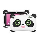 Tablet Ghia Panda 7 Pulgadas,  Modelo A133, Procesador QuadCore, 1GB RAM, 16GB Almacenamiento, 2 Cámaras, WiFi, Bluetooth, 2500mAh, Android 11 Go Edition, Ojos Verdes