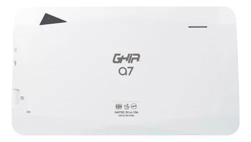 Tablet Ghia A7 WiFi,  Modelo A133, Procesador QuadCore, 7" TN, 2GB RAM, 32GB Almacenamiento, 2 Cámaras, WiFi, Bluetooth, 2100mAh, Android 11, Color Blanca