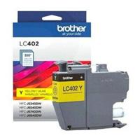 CARTUCHO BROTHER LC402Y AMARILLO, RENDIMIENTO 550 PAGINAS