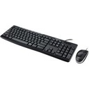 TECLADO/MOUSE LOGITECH MK200 NEGRO ALAMBRICOS MULTIMEDIA/OPTICO USB PC