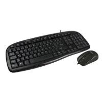 KIT TECLADO Y MOUSE ALAMBRICOS CONECTOR USB IDEAL PARA USUARIOS DIESTROS Y ZURDOS EASY LINE BY PERFECT CHOICE BALANCE - NEGRO
