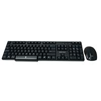 KIT TECLADO / MOUSE INALAMBRICOS CONECTOR USB RESISTENTE A DERRAMES PERFECT CHOICE - NEGRO