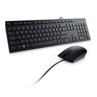 Kit teclado y mouse Dell KM300C, alámbrico de 105 teclas en español, color negro