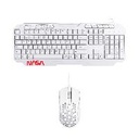 TECLADO/MOUSE ALAMBRICO NASA BY TECHZONE NS-GC01 LED RGB BLANCO