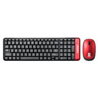 KIT DE TECLADO Y MOUSE INALÁMBRICO  MULTIMEDIA BROBOTIX ROJO