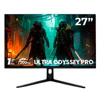 Monitor gamer Balam Rush Ultra Odyssey Pro MGP27P, 27 pul, plano, 200Hz, Full HD, 1ms, joystick de navegación, DP, HDMI, audio out, DC, VESA, 3 años de garantía, negro, BR-938624