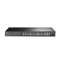 [TL-SL2428P,SL2428P] SWITCH TP-LINK TL-SL2428P 24 PUERTOS RJ45 10/100 MBPS POE CON 2 PUERTOS RJ45 GIGABIT Y 2 RANURAS SFP GIGABIT COMBO NO ADMINISTRABLE PARA RACK 19 PULGADAS