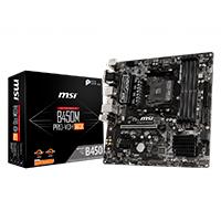 [B450M PRO-VDH MAX] MB MSI B450 AMD S-AM4 3A GEN/4X DDR4 2666/HDMI/VGA/DVI/M.2/4X USB 3.2/MICRO ATX/GAMA MEDIA