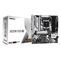 [A620M PRO RS] MB ASROCK A620M PRO RS/AMD AM5/192 GB DDR5 7200MHZ/1 PCIE 4.0X16/4 SATA3/3 HYPER M.2/5 USB 3.2/2 USB TIPO C/HDMI/DISPLAYPORT