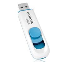 [AC008-32G-RWE] MEMORIA ADATA 32GB USB 2.0 C008 RETRACTIL BLANCO-AZUL (AC008-32G-RWE)
