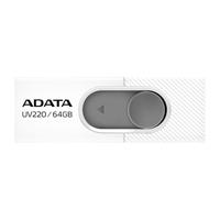 [AUV220-64G-RWHGY] MEMORIA ADATA 64GB USB 2.0 UV220 RETRACTIL BLANCO-GRIS (AUV220-64G-RWHGY)