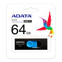 [AUV320-64G-RBKBL] MEMORIA ADATA 64GB USB 3.2 UV320 RETRACTIL NEGRO-AZUL (AUV320-64G-RBKBL)