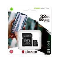 [SDCS2/32GB] MEMORIA KINGSTON MICRO SD CANVAS SELECT PLUS 32GB UHS-I CLASE 10 C/ADAPTADOR (SDCS2/32GB)