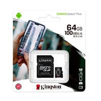 [SDCS2/64GB] MEMORIA KINGSTON MICRO SD CANVAS SELECT PLUS 64GB UHS-I CLASE 10 C/ADAPTADOR (SDCS2/64GB)