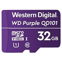 [WDD032G1P0C] MEMORIA WD PURPLE SC QD101 MICRO SDHC 32GB VIDEOVIGILANCIA 24/7 CLASE 10 U1 LECT 50MB/S ESC 40MB/S WDD032G1P0C