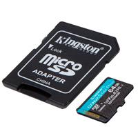 [SDCG3/64GB] MEMORIA KINGSTON MICRO SDXC CANVAS GO PLUS 64GB UHS-I U3 V30 A2 CLASE 10 C/ADAPTADOR (SDCG3/64GB)