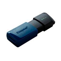 [DTXM/64GB] MEMORIA KINGSTON 64GB USB 3.2 GEN 1 ALTA VELOCIDAD / DATATRAVELER EXODIA M AZUL C/TAPA MVIL (DTXM/64GB)