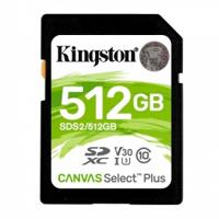 [SDS2/512GB] MEMORIA FLASH SD KINGSTON SDXC CANVAS SELECT 512GB 100R CL10 UHS-I V30(SDS2/512GB)
