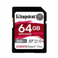 [SDR2/64GB] MEMORIA FLASH SD KINGSTON SDXC CANVAS REACT PLUS 64GB 300R UHS-II V90(SDR/64GB)