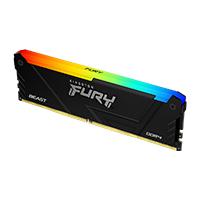 [KF432C16BB2A/8] MEMORIA RAM KINGSTON FURY BEAST DDR4 BLACK 8GB 3200MHZ CL16 RGB (KF432C16BB2A/8)