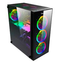 [OGMC01] GABINETE GAMER OCELOT/NEGRO/MEDIA TORRE/SOPORTA 6X VENTILADORES 120MM/SOPORTA GPU 350MM/CRISTAL TEMPLADO/SIN FUENTE/ATX